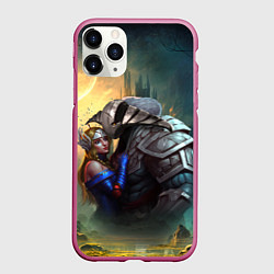Чехол iPhone 11 Pro матовый Sven and Crystal Maiden, цвет: 3D-малиновый