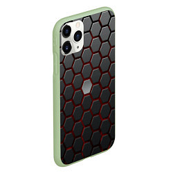 Чехол iPhone 11 Pro матовый Броня из стали, цвет: 3D-салатовый — фото 2
