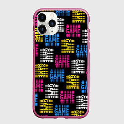 Чехол iPhone 11 Pro матовый Вся жизнь только игра, цвет: 3D-малиновый