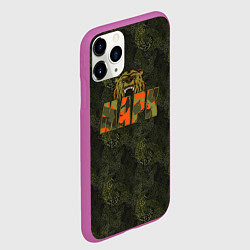Чехол iPhone 11 Pro матовый Марк камуфляж, цвет: 3D-фиолетовый — фото 2