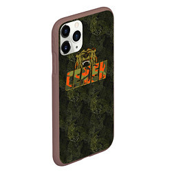 Чехол iPhone 11 Pro матовый Семен камуфляж, цвет: 3D-коричневый — фото 2