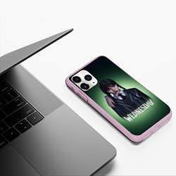 Чехол iPhone 11 Pro матовый Wednesday green, цвет: 3D-розовый — фото 2