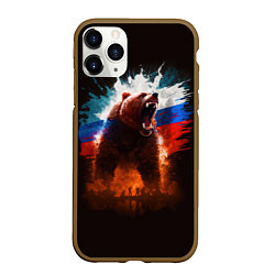 Чехол iPhone 11 Pro матовый Ярость Медведя