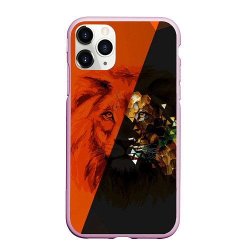 Чехол iPhone 11 Pro матовый Царь всея зверей / 3D-Розовый – фото 1