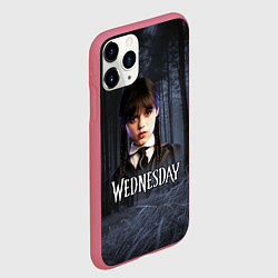 Чехол iPhone 11 Pro матовый Уэнсдэй фото, цвет: 3D-малиновый — фото 2