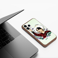 Чехол iPhone 11 Pro матовый Хан в красном, цвет: 3D-коричневый — фото 2