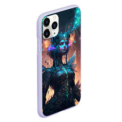 Чехол iPhone 11 Pro матовый Волшебная девушка, цвет: 3D-светло-сиреневый — фото 2