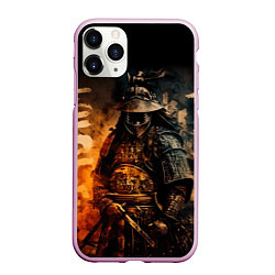 Чехол iPhone 11 Pro матовый Самурай в тумане, цвет: 3D-розовый
