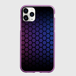 Чехол iPhone 11 Pro матовый Abstract hexagon fon