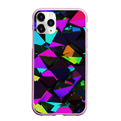 Чехол iPhone 11 Pro матовый Shapes triangle geometry, цвет: 3D-розовый