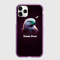 Чехол iPhone 11 Pro матовый Hawk-game over, цвет: 3D-фиолетовый