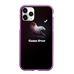 Чехол iPhone 11 Pro матовый Eagle-game over, цвет: 3D-фиолетовый