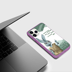 Чехол iPhone 11 Pro матовый Легенда про экзамен, цвет: 3D-фиолетовый — фото 2