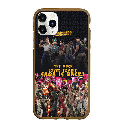 Чехол iPhone 11 Pro матовый Dead Island 2-персонажи / 3D-Коричневый – фото 1