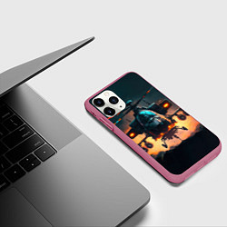Чехол iPhone 11 Pro матовый Вертолет Ка 2 - AI, цвет: 3D-малиновый — фото 2