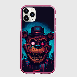 Чехол iPhone 11 Pro матовый Фредди уничтожен, цвет: 3D-малиновый