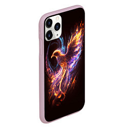 Чехол iPhone 11 Pro матовый Алый Феникс, цвет: 3D-розовый — фото 2