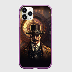 Чехол iPhone 11 Pro матовый Стимпанкмен, цвет: 3D-фиолетовый