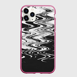 Чехол iPhone 11 Pro матовый Чёрная вода паттерн