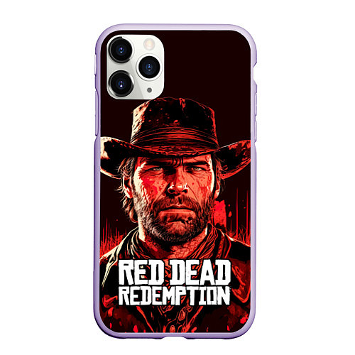 Чехол iPhone 11 Pro матовый Артур Морган, искупление / 3D-Светло-сиреневый – фото 1