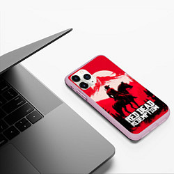 Чехол iPhone 11 Pro матовый Red Dead Redemption, mountain, цвет: 3D-розовый — фото 2