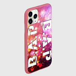 Чехол iPhone 11 Pro матовый BAP vertical logo, цвет: 3D-малиновый — фото 2