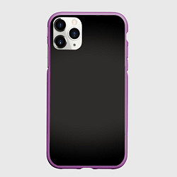Чехол iPhone 11 Pro матовый Черная виньетка для черного, цвет: 3D-фиолетовый