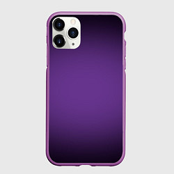 Чехол iPhone 11 Pro матовый Оттенок индиго в черной виньетке