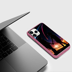 Чехол iPhone 11 Pro матовый Мицуха Миямидзу, цвет: 3D-малиновый — фото 2