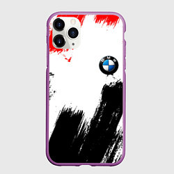 Чехол iPhone 11 Pro матовый BMW art, цвет: 3D-фиолетовый