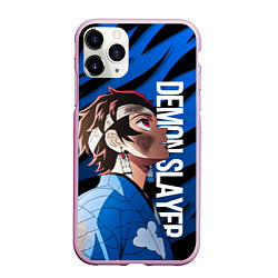 Чехол iPhone 11 Pro матовый Demon slayer - Танджиров с повязкой, цвет: 3D-розовый