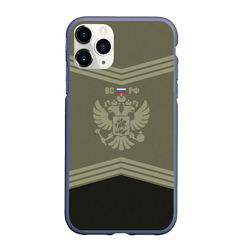 Чехол iPhone 11 Pro матовый Двуглавый орел россии / 3D-Серый – фото 1