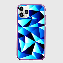 Чехол iPhone 11 Pro матовый Полигоны треугольники