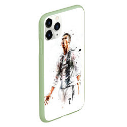 Чехол iPhone 11 Pro матовый CR 7 Juventus, цвет: 3D-салатовый — фото 2
