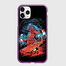 Чехол iPhone 11 Pro матовый Перун бог громовержец