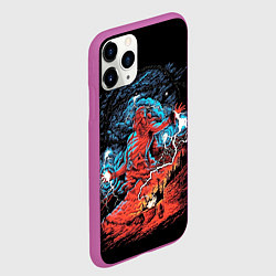 Чехол iPhone 11 Pro матовый Перун бог громовержец, цвет: 3D-фиолетовый — фото 2