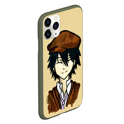 Чехол iPhone 11 Pro матовый Писатель Рампо, цвет: 3D-темно-зеленый — фото 2