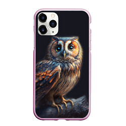 Чехол iPhone 11 Pro матовый Сова на ветке, портрет