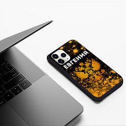 Чехол iPhone 11 Pro матовый Евгения и зологой герб РФ, цвет: 3D-черный — фото 2