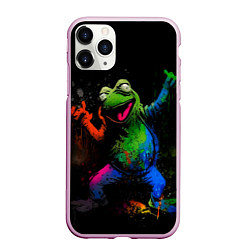 Чехол iPhone 11 Pro матовый Лягушонок Пепе в граффити