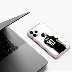 Чехол iPhone 11 Pro матовый 10 Leo Messi, цвет: 3D-розовый — фото 2