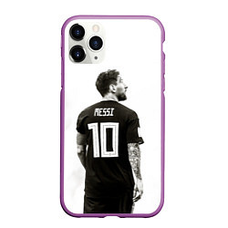 Чехол iPhone 11 Pro матовый 10 Leo Messi, цвет: 3D-фиолетовый