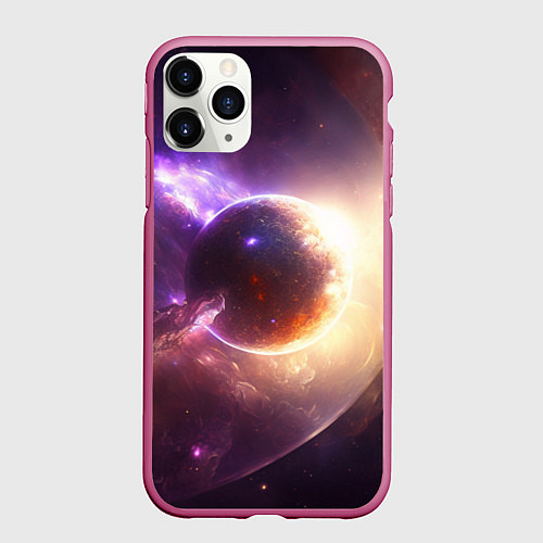 Чехол iPhone 11 Pro матовый Планета Алари / 3D-Малиновый – фото 1