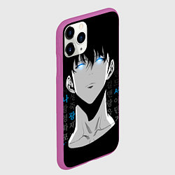 Чехол iPhone 11 Pro матовый Сон Джин Ву и корейские символы, цвет: 3D-фиолетовый — фото 2