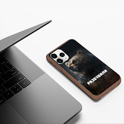 Чехол iPhone 11 Pro матовый Разбудили - медведь, цвет: 3D-коричневый — фото 2