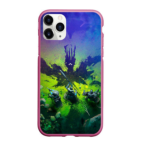 Чехол iPhone 11 Pro матовый Destiny 2 рейд / 3D-Малиновый – фото 1