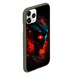 Чехол iPhone 11 Pro матовый Демонический пришелец, цвет: 3D-темно-зеленый — фото 2