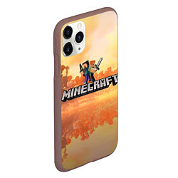 Чехол iPhone 11 Pro матовый Стив Майнкрафт Minecraft, цвет: 3D-коричневый — фото 2