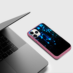 Чехол iPhone 11 Pro матовый Сияющий звездопад, цвет: 3D-малиновый — фото 2