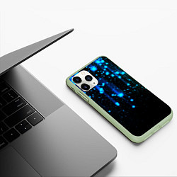 Чехол iPhone 11 Pro матовый Сияющий звездопад, цвет: 3D-салатовый — фото 2
